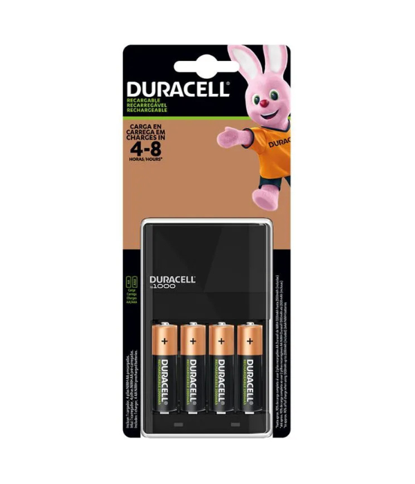 CARGADOR PILAS DURACELL AA / AAA: 2500 MAH CON 4 PILAS AA RECARGABLES