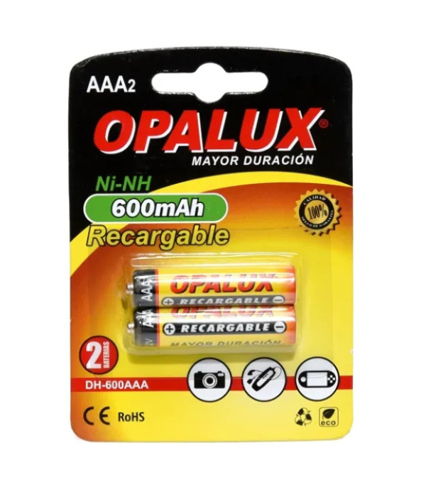 PILA RECARGABLE OPALUX DH-600AAA