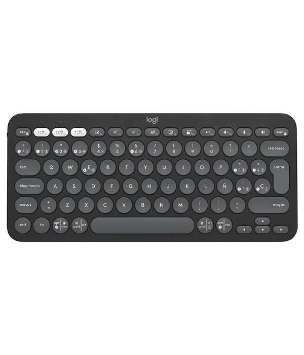 TECLADO BLUETOOTH LOGITECH K380S: SP GRAPHITE PEBBLE 2