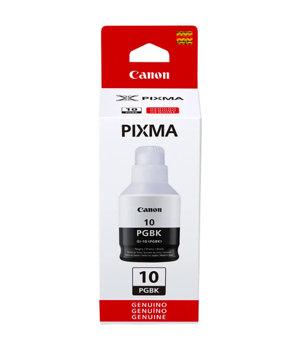 Botella de Tinta Canon GI-10PGBK Negro 170ml para Pixma G5010 G6010