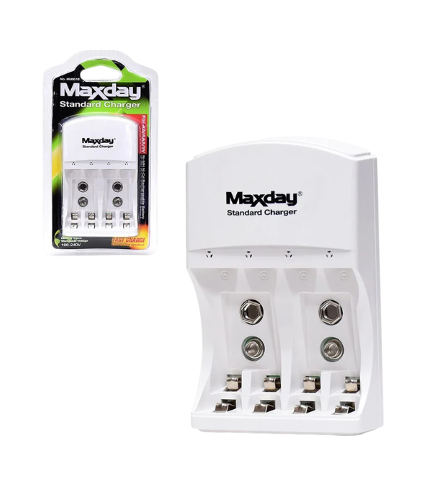 CARGADOR PILAS HIGH FULL MAX ZZ-MD-801B: AA-AAA-9V BLISTER 801B BLANCO