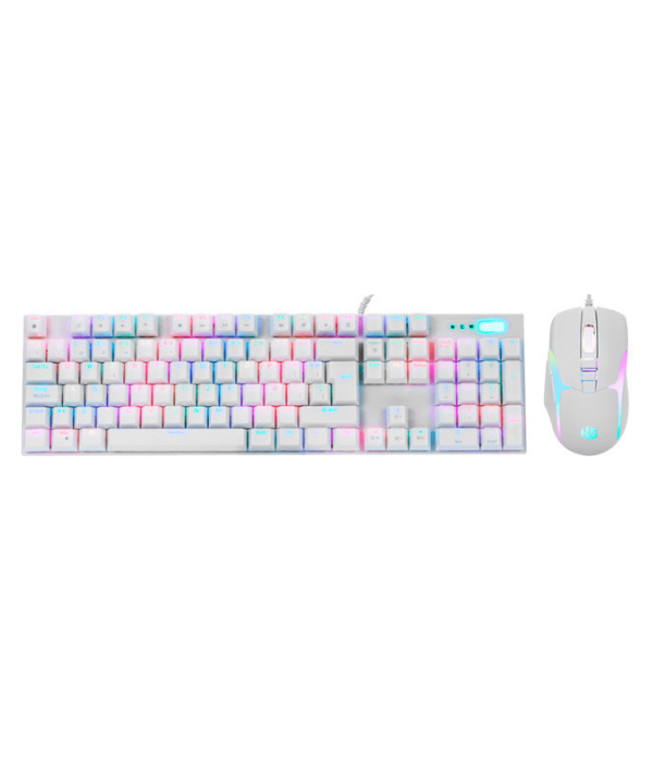 TECLADO MECÁNICO HALION HA-863C: + MOUSE GAMER HALION DAMON SW RED WHITE RGB