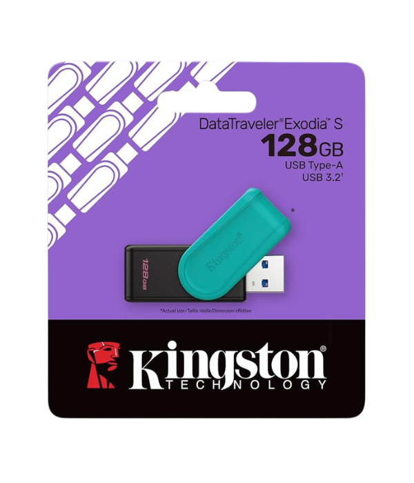 MEMORIA USB KINGSTON DTXS/128GB: DATATRAVELER EXODIA S, 128GB, INTERFAZ: USB