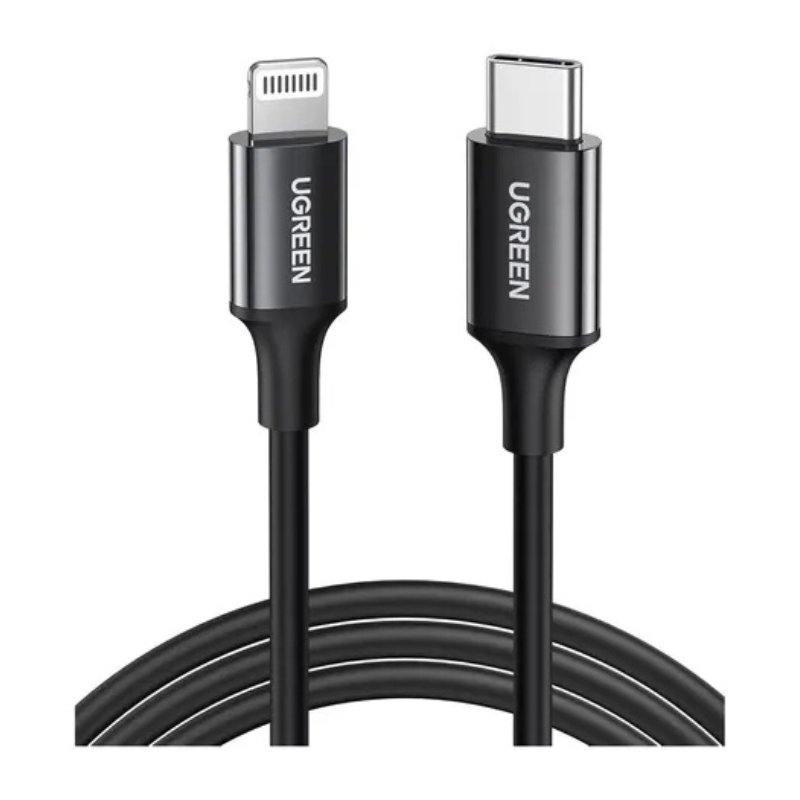 CABLE USB TIPO C UGREEN 60751 US171: A LIGHTNING M/M - CARCASA ABS NIQUELADA