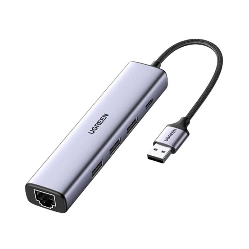 HUB USB UGREEN 60600 CM475 : ADAPTADOR 4 EN 1, USB-C A RJ45/USB-A