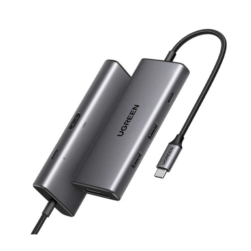 HUB USB TIPO C UGREEN 15531 CM498: 7 EN 1 A 2 PUERTOS USB-A 3.2, USB-C 3.2,