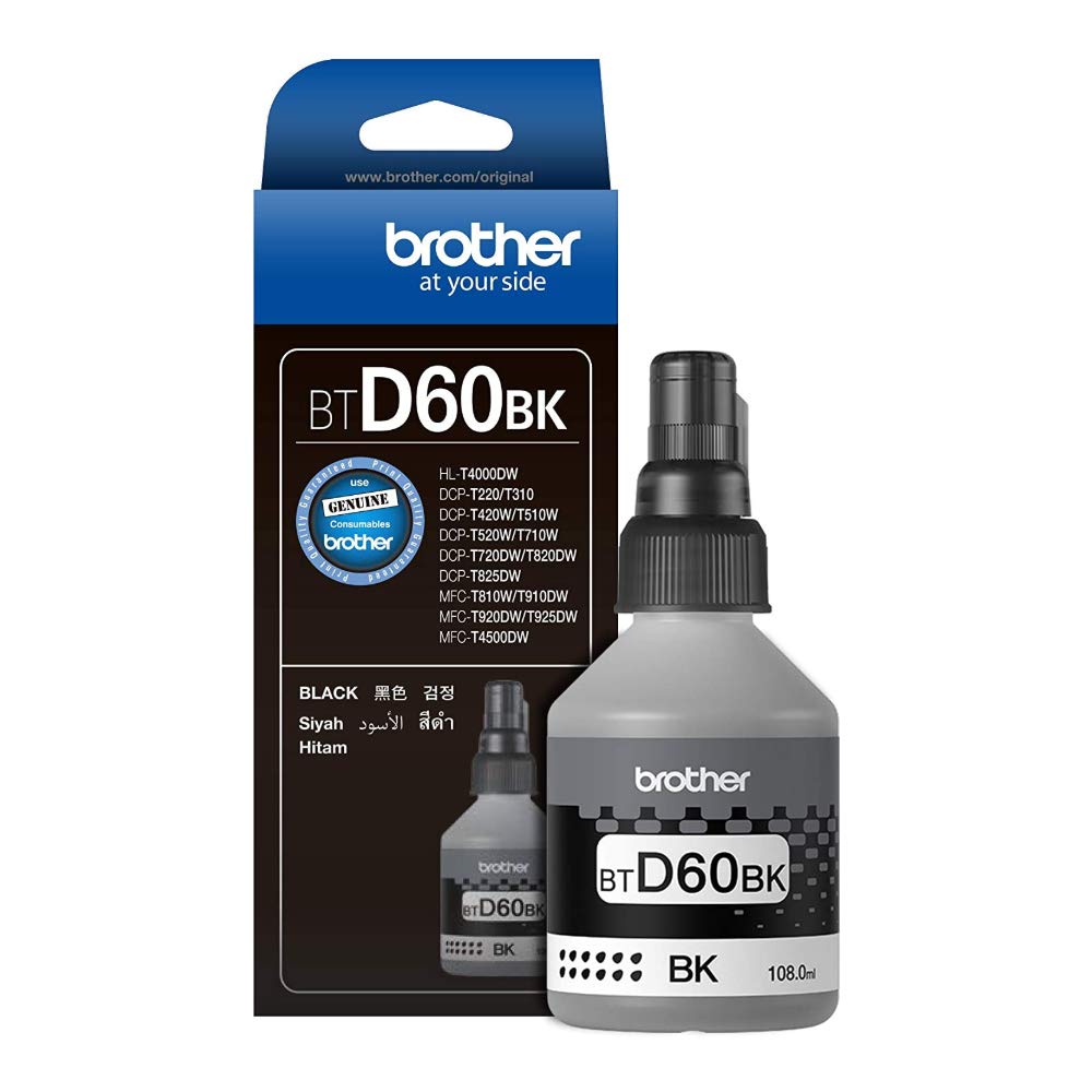 Botella de Tinta Brother BTD60BK Negro Alto Rendimiento