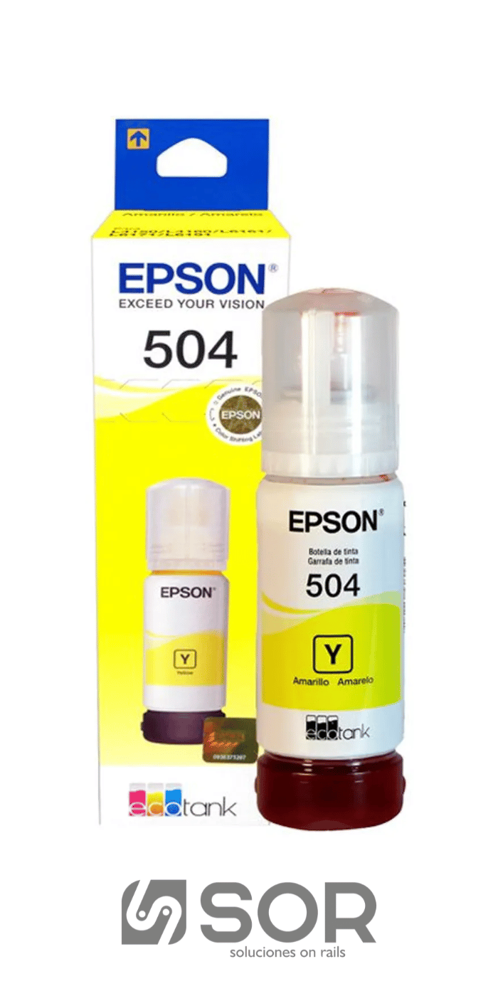 Botella de Tinta Epson T504420-AL Amarillo 70ml para L6171 L4150 L4160