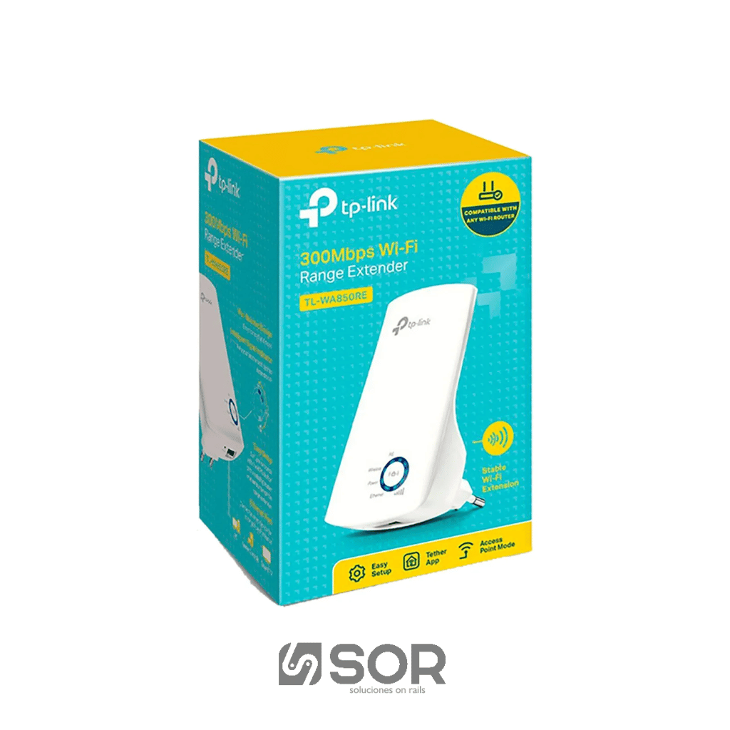 EXTENSOR INALAMBRICO TP-LINK TL-WA850RE: DE COBERTURA WI-FI UNIVERSAL A 300M