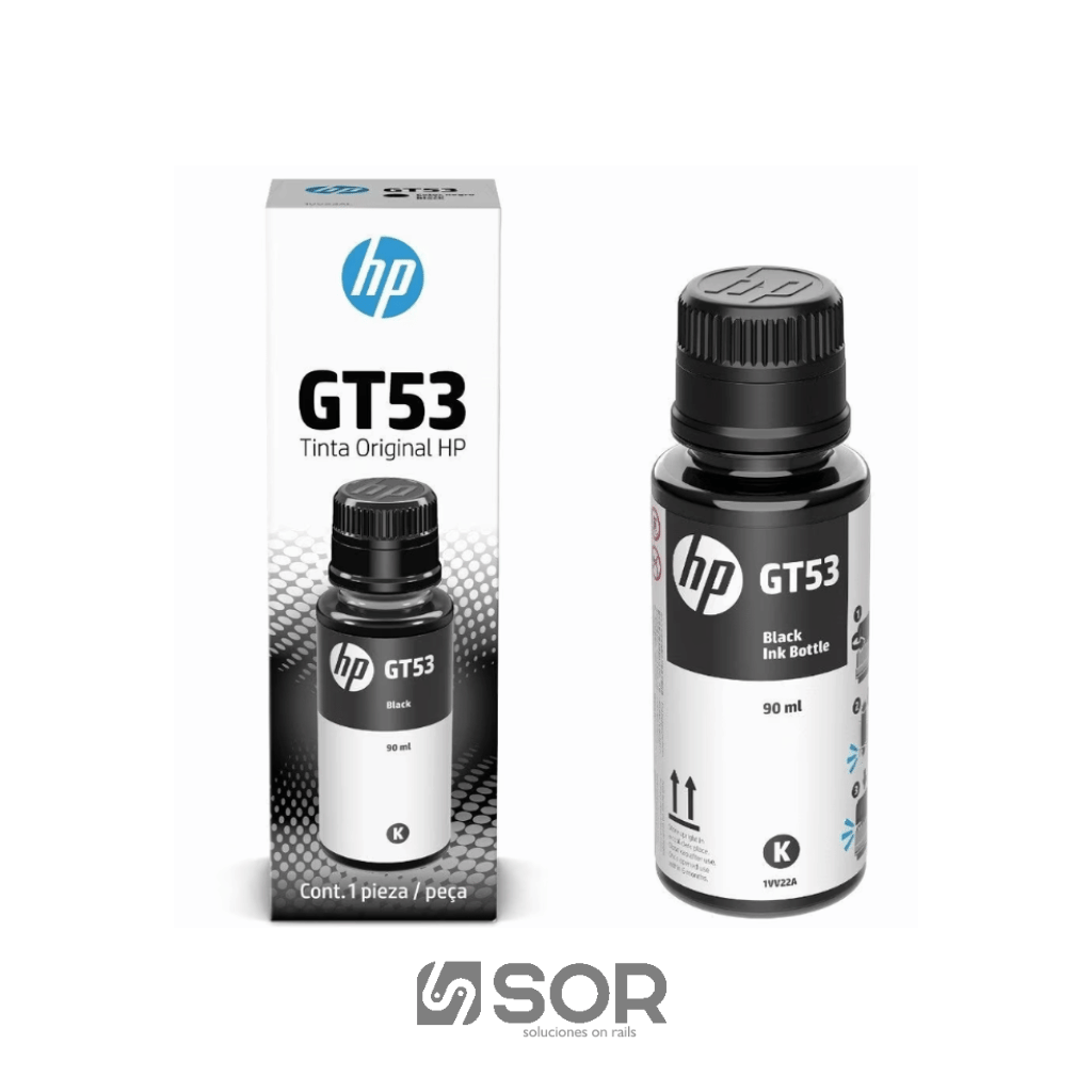TINTA HP STHP1VV22AL GT53: BOTELLA DE TINTA NEGRA (90 ML) ORGINAL