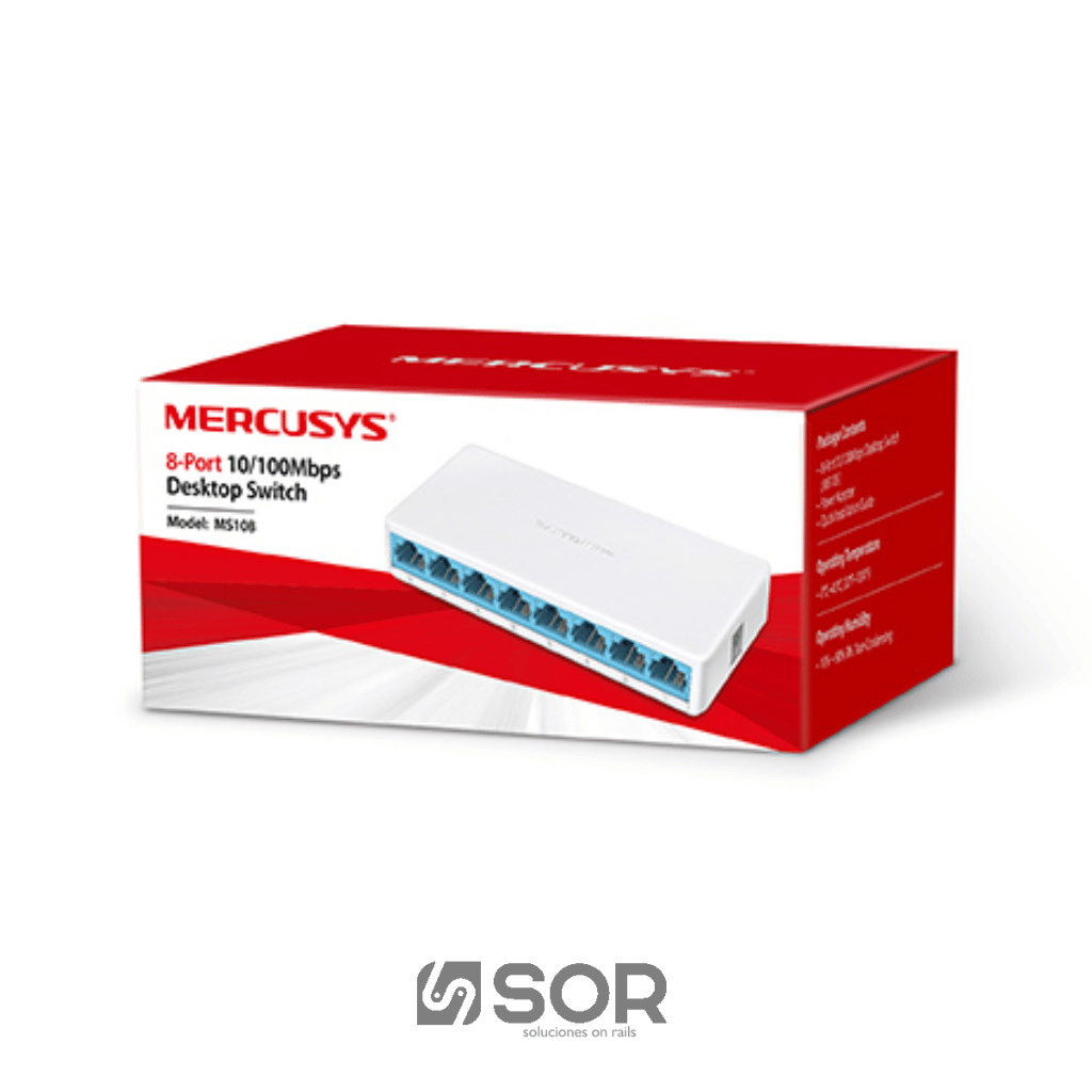 SWITCH MERCUSYS MS108: 8-PORT 10/100MBPS DESKTOP SWITCH