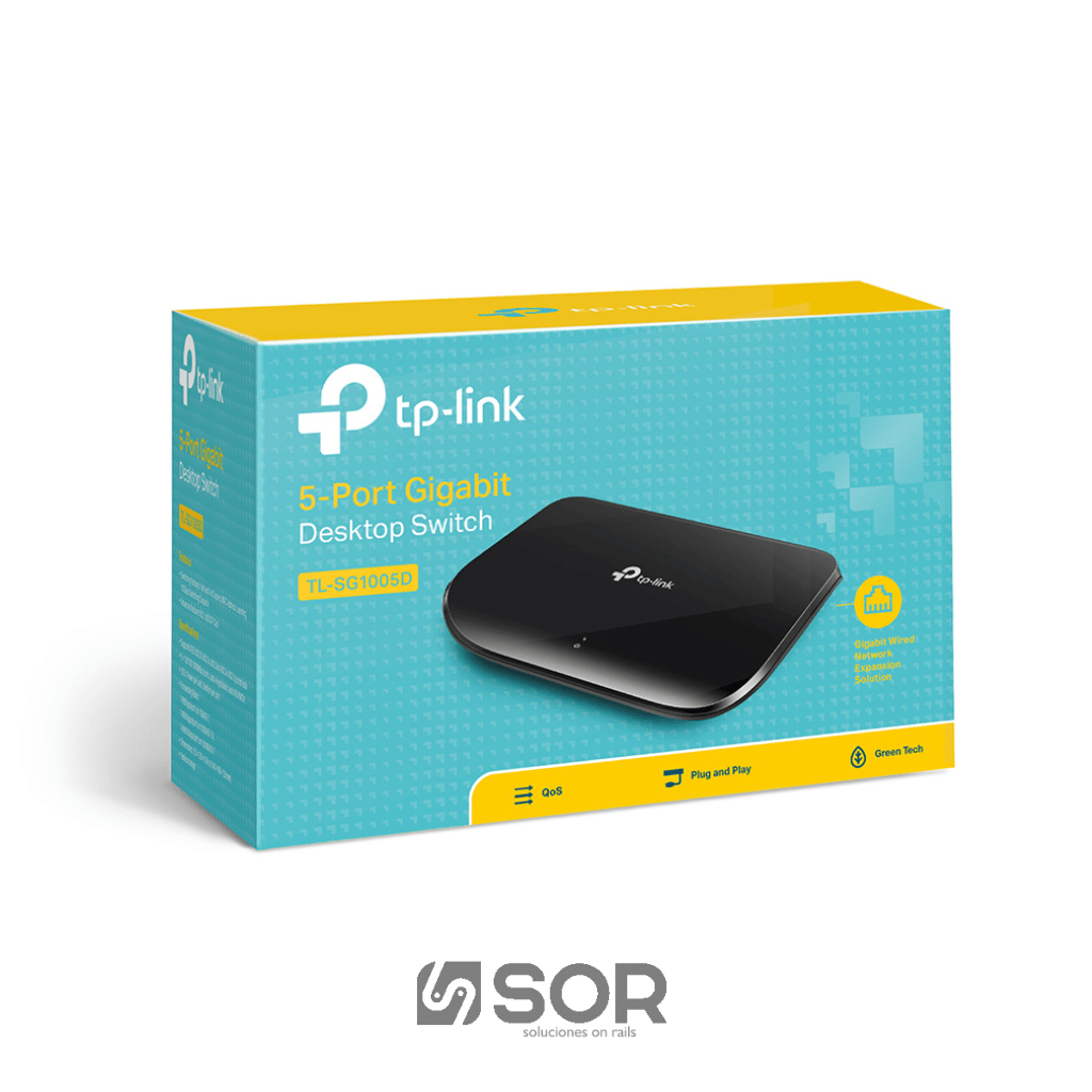 SWITCH TP-LINK TL-SG1005D: TP-LINK SWITCH 5 PUERTOS 10/100/1000 MBPS