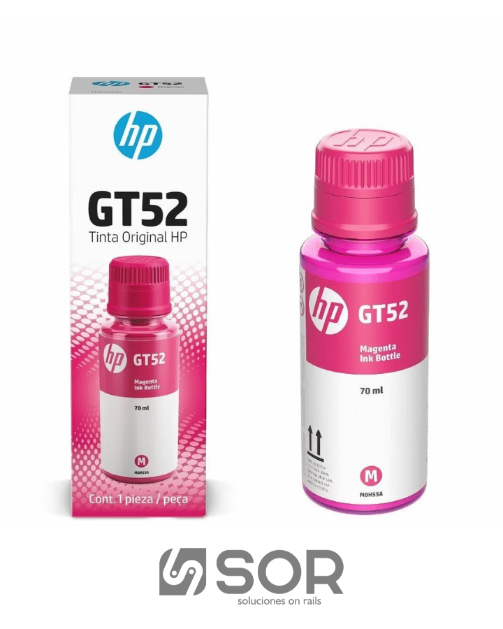 Botella de Tinta HP GT52 M0H55A Magenta