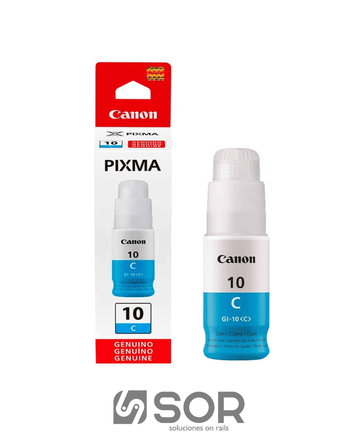 Botella de Tinta Canon GI-10C Cian para Pixma G5010 G6010
