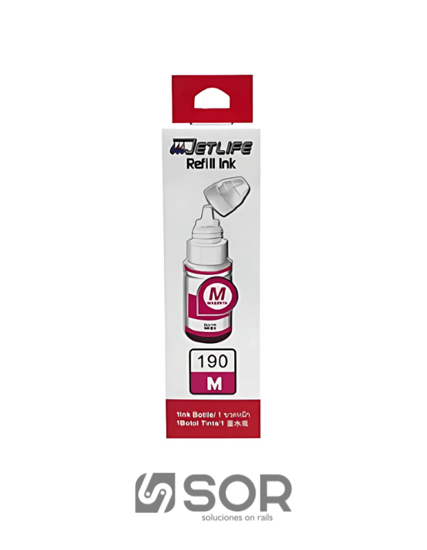 TINTA UNIVERSAL JETLIFE 70ML 790 JET0000539: CISS INK FOR CANON -MAGENTA CON