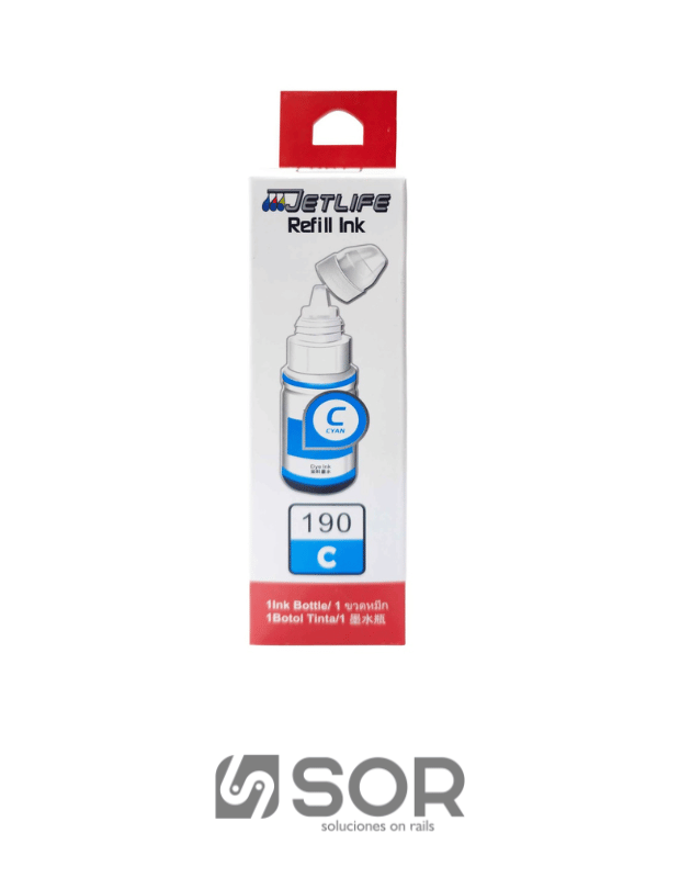 TINTA UNIVERSAL JETLIFE 70ML 790 JET0000538: CISS INK FOR CANON -CYAN CON CAJ