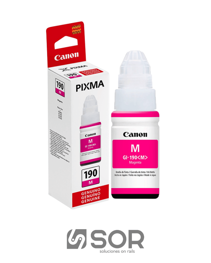 Botella de Tinta Canon 0669C001AC GI-190 Magenta