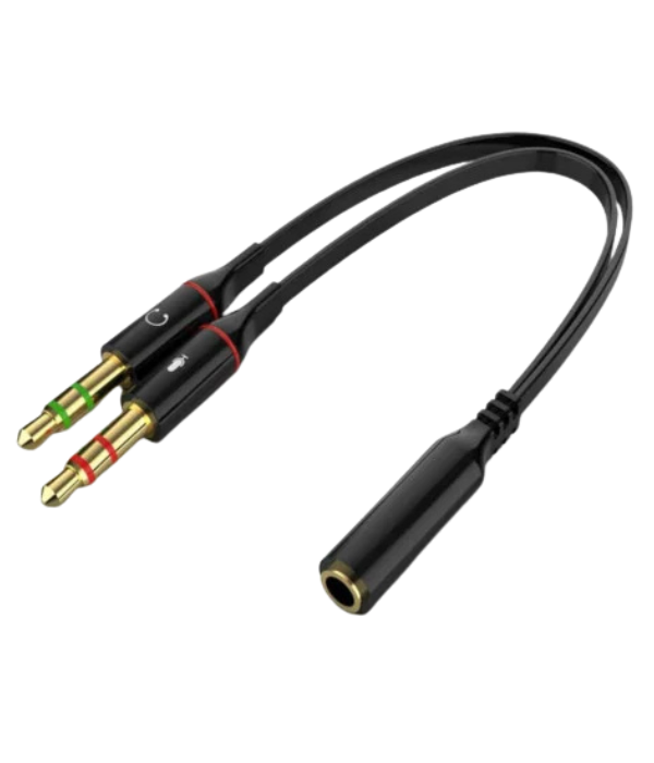 ADAPTADOR AUDIO HIGH FULL MAX ZZ-ADT09-L: JACK 3.5MM STEREO A 2 PLUG 3.5MM 10