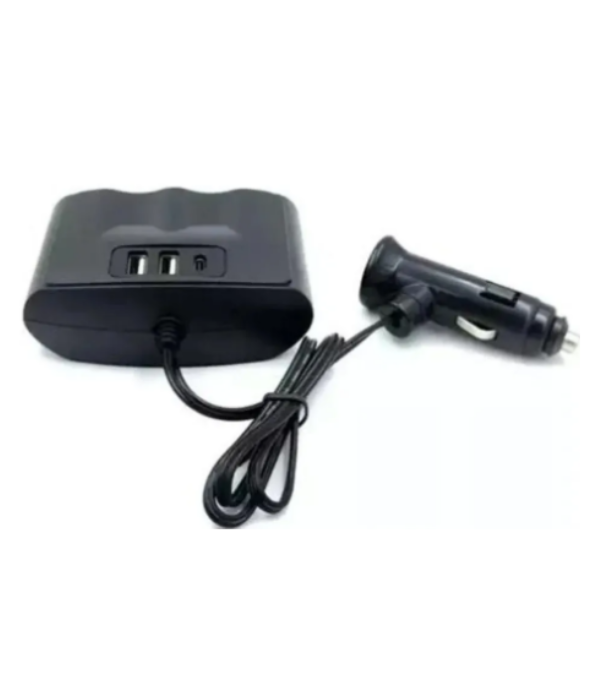 ADAPTADOR CIGARRERA AUTO WF-0096 3 CIGARRERA + 1 USB: 3 CIGARRERA DC 12V/24V
