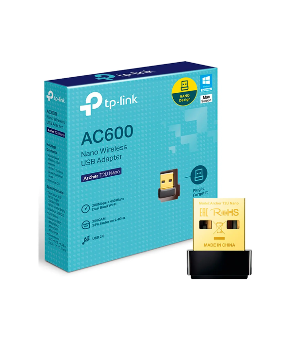 ADAPTADOR USB WIFI TP-LINK ARCHER T2UB NANO: WI-FI / BLUETOOTH 4.2 USB ADAPTE