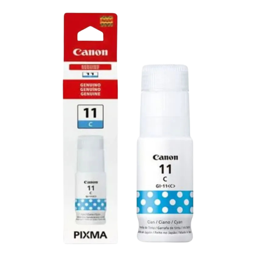 Botella de Tinta Canon GI-11 Cian 70ml para Pixma G2160 G3160