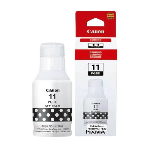 Botella de Tinta Canon GI-11PGBK Negro para Pixma G2160 G3160