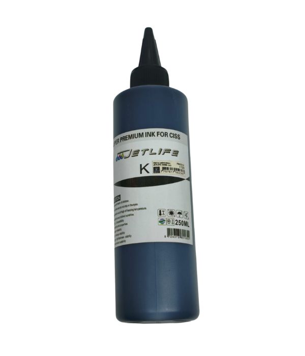Botella de Tinta JetLife JET0000514 Negro 250ml CISS