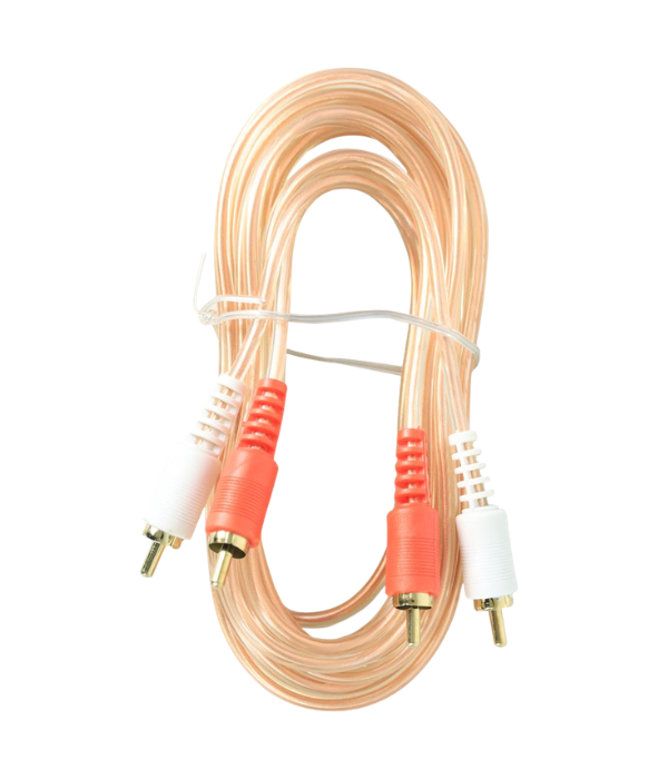 CABLE AUDIO CA-S1X2-3: 1ST X 2RCA PLUG TRANSPARENTE 3MT