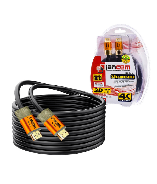 CABLE HDMI LANCOM ZZ-HAA40-10M: 10M (26WG) METAL DORADOR+ FERRITA