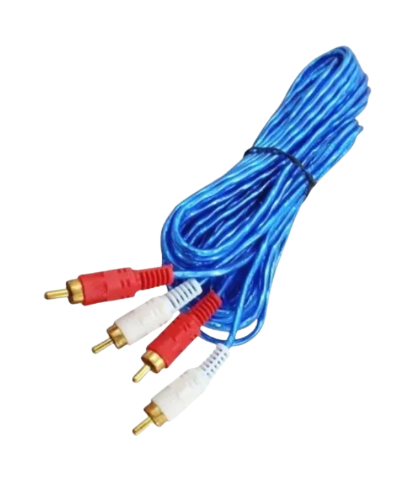 CABLE RCA FULL MAX ZZ-AV-2R2R-1.8: 2X2 TRANSPARENTE AZUL GOLD 1.80M