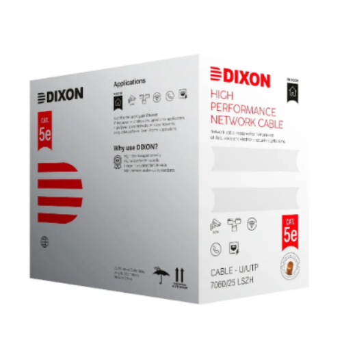 Cable UTP Dixon 7060 LSZH Cat5E Gris 305m