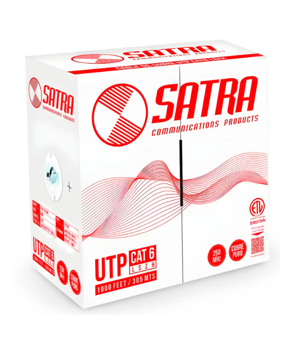 Cable UTP Satra 0202013006 CM CAT6 Sólido Gris