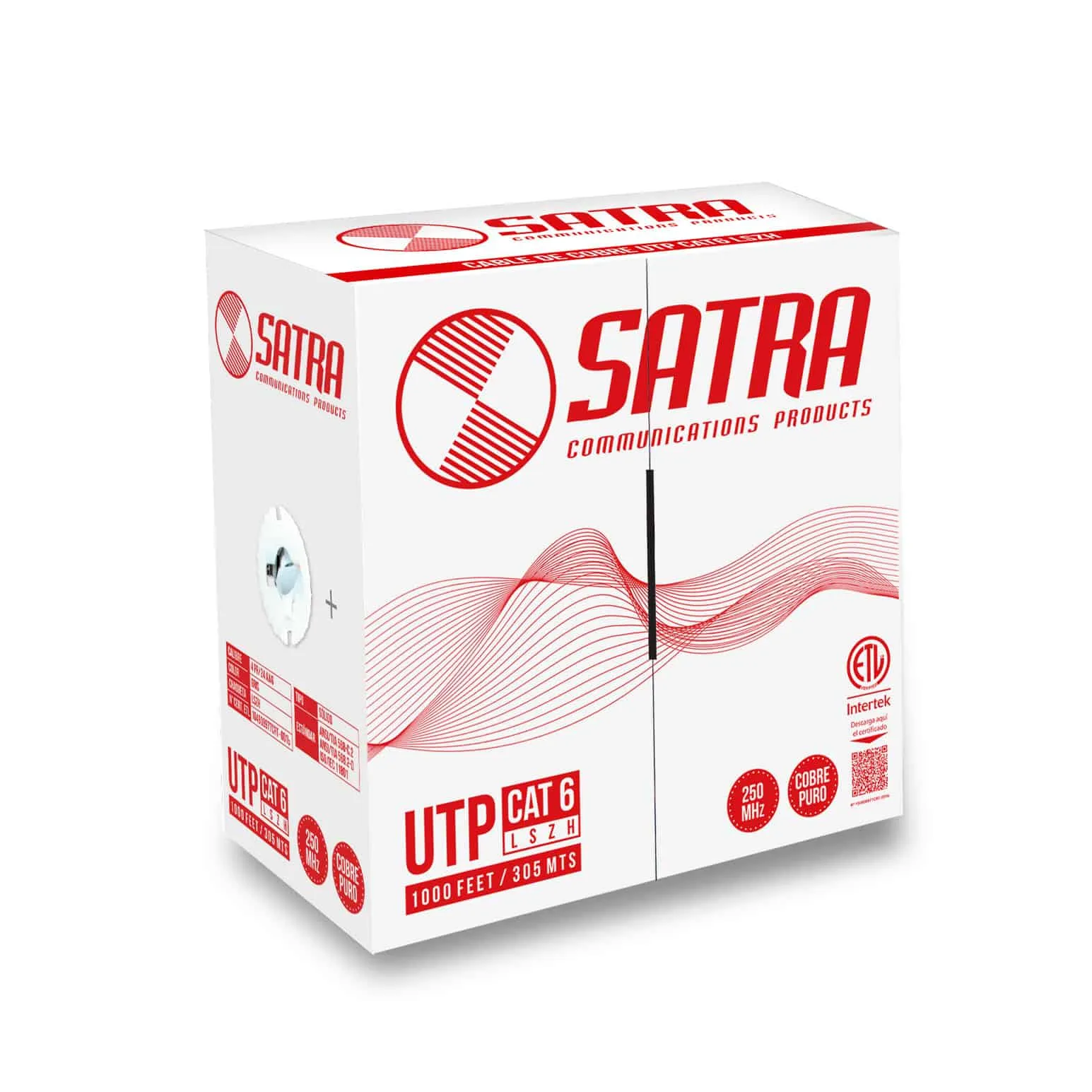 Cable UTP SATRA CAT6 LSZH 24AWG 305m Interiores Gris 0212021111