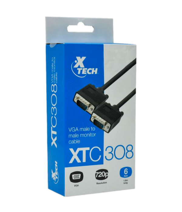 CABLE VGA XTECH XTC-308: CABLE PARA MONITORDB 15M/M