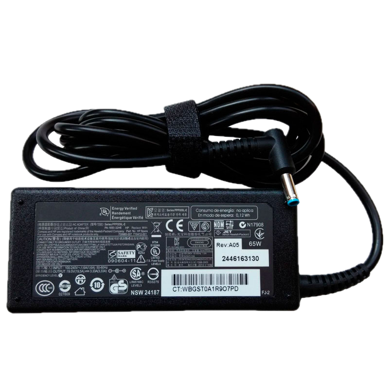 Cargador Laptop HP 19.5V 3.33A 65W Punta Azul 4.5x3.0mm