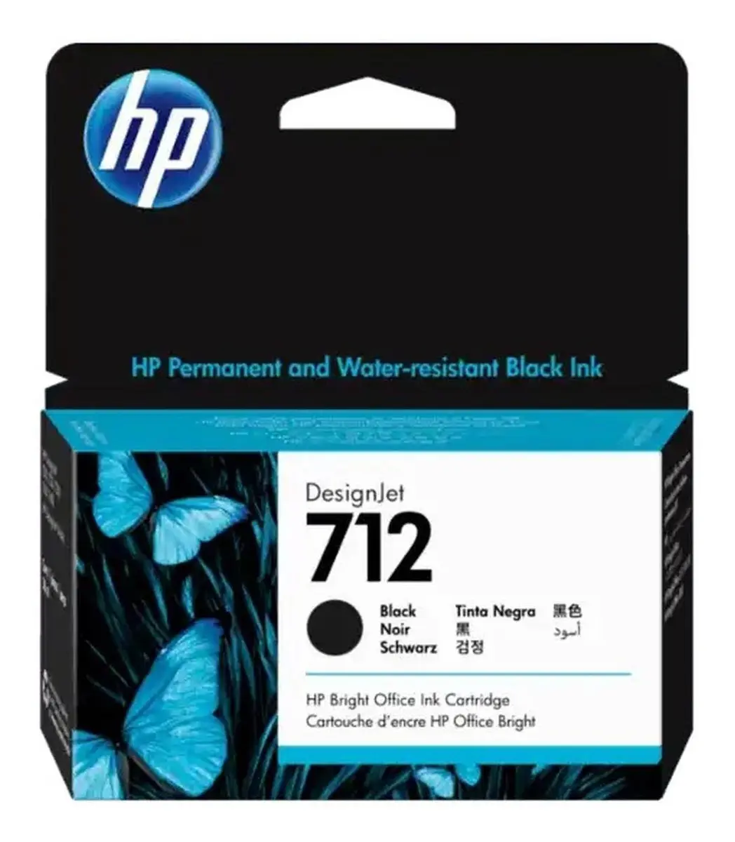Cartucho de Tinta HP 3ED71A 712 Negro Alto Rendimiento