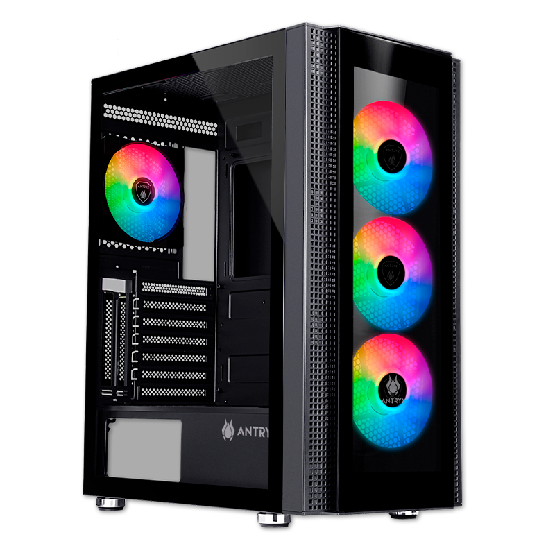 Case Antryx AC-RX260KFR RX-260 Negro USB 3.0 RGB 4 Ventiladores Vidrio Templado