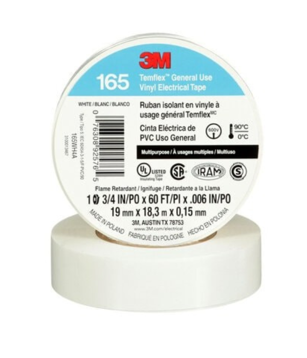 CINTA AISLANTE 3M 20 YDS: COLOR BLANCO