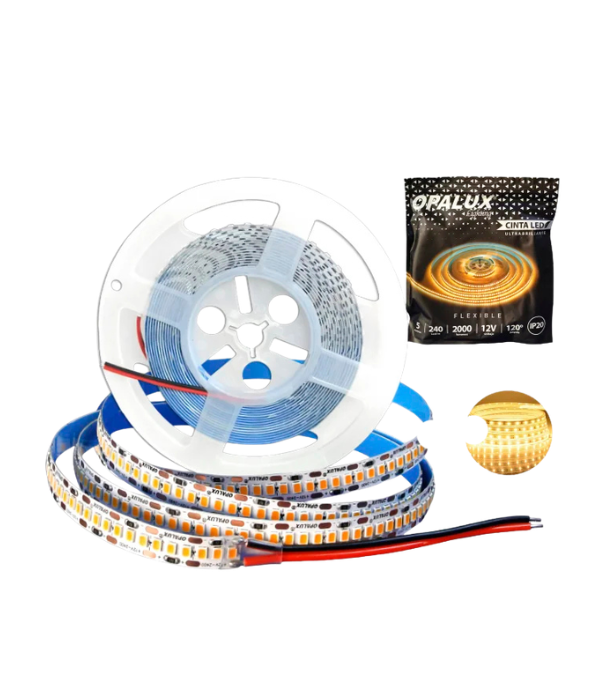 CINTA LED OPALUX OP-LS28240-CW: 7000K 240LED BLANCO 12V IP20 MASTERX 5M