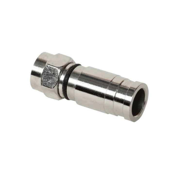Conector RG-6 F-803/CPC/E Macho Ponchado a Presión Metal