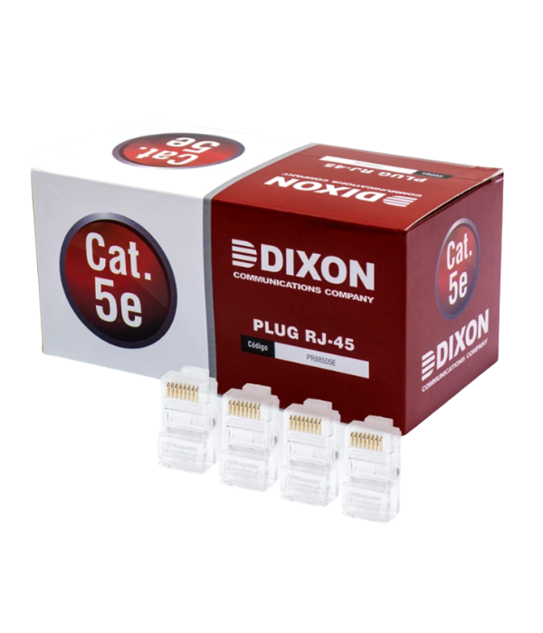 CONECTOR RJ45 DIXON PR88505E-CN: PLUG RJ-45 CAT CONECTOR MACHO RJ45 8 POSICIO