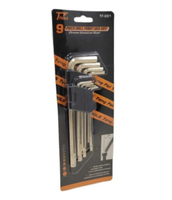 DESARMADOR SET AJV JIN-1098: JUEGO 9 PIECE HEX KEY