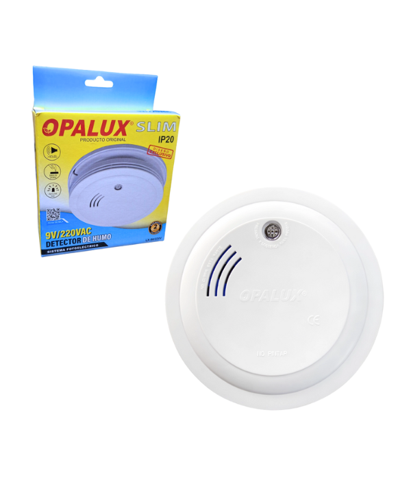 DETECTOR HUMO OPALUX LX-98: C/BATERIA 9DC