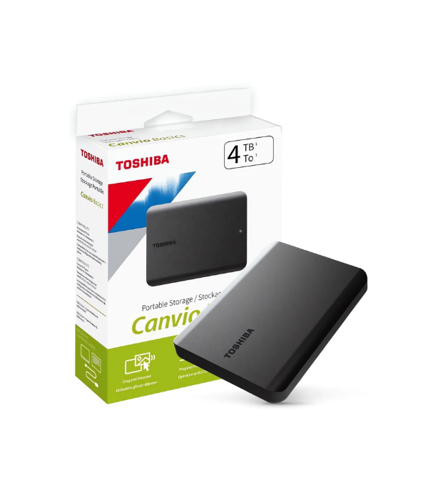 DISCO DURO EXTERNO TOSHIBA HDTB540XK3CA CANVIO BASICS: 4TB, USB 3.0, 2.5", NEGRO