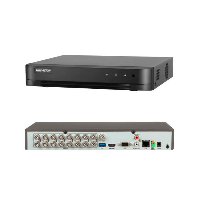 DVR Hikvision HK-IDS7216HUHI-M2/XT 16CH AcuSense 5MP 2HDD con Analítica