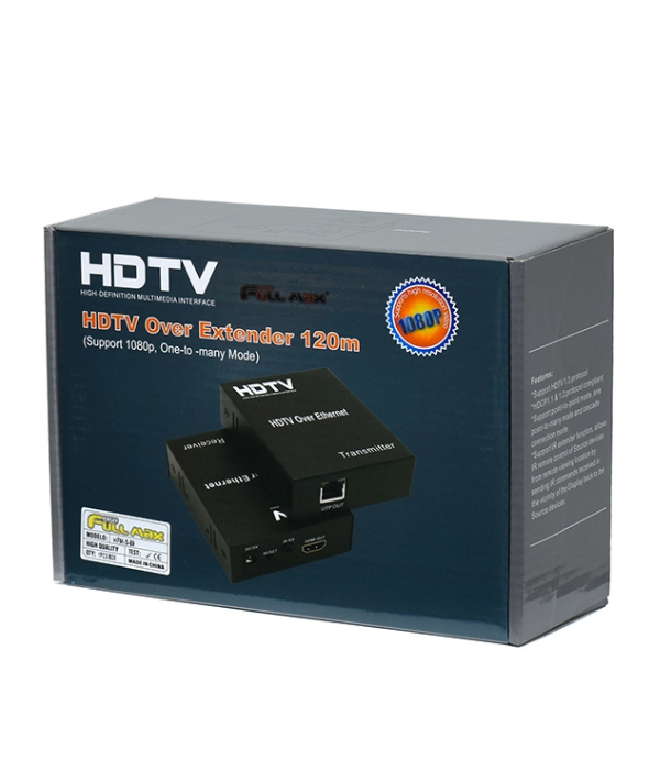 EXTENSOR HDMI ZZ-HFM-S-89: DE 120M NEGRO DOBLE ADAPTADOR