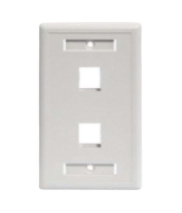 FACEPLATE LANCOM ZZ-SMB-FP-040-2: PLACA ABS 2 PUERTOS RJ45 120 (040)