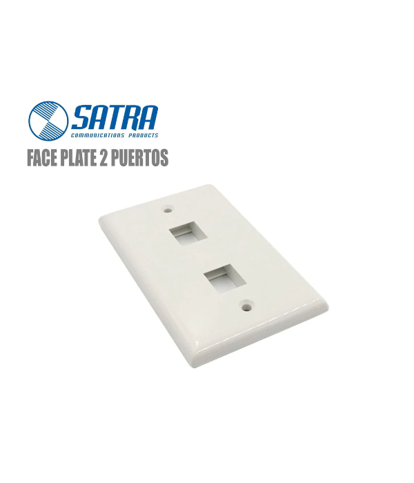 FACEPLATE SATRA 0111020201 SIMPLE: 2 PUNTOS BLANCO