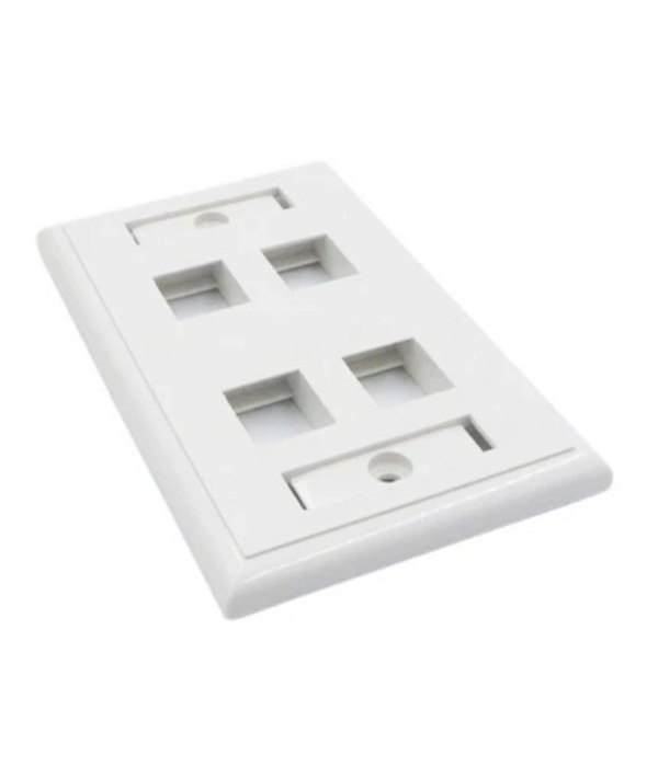 FACEPLATE SATRA 1111030401 IDENTIKIT 4P: 4 PUNTOS COLOR BLANCO
