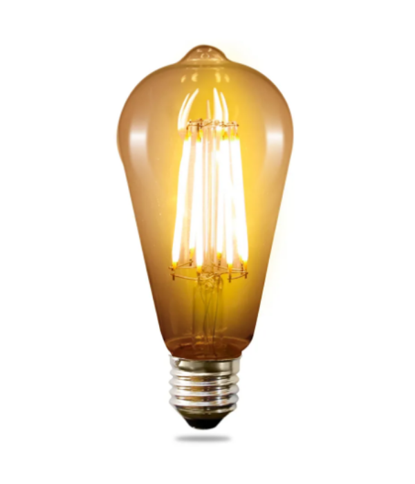 FOCO LED OPALUX OP-G8F30AMF: VINTAGE G80 8W 3000K 800LM NACARADO 185-265V E27